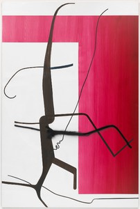 Albert Oehlen, Untitled (Baum 30), 2015. Oil on Dibond, 118 ⅛ × 78 ¾ inches (300 × 200 cm) © Albert Oehlen, photo by Stuart Burford
