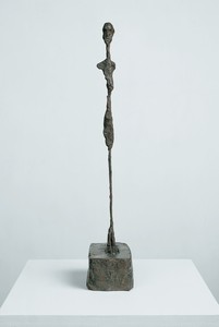 Alberto Giacometti, Femme debout, c. 1961. Bronze, 17 ⅞ × 3 ¼ × 4 ⅜ inches (45.4 × 8.2 × 11.4 cm), edition 5/8, cast: Fonte Susse (1993) © 2018 Alberto Giacometti Estate/Licensed by VAGA and ARS, New York