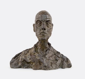Alberto Giacometti, [Head of a Man (Lotar I)], c. 1964–65 (cast 1968). Bronze, 10 ¼ × 11 ⅛ × 4 ⅛ inches (26 × 28.1 × 10.4 cm), EA I/II © 2018 Alberto Giacometti Estate/Licensed by VAGA and ARS, New York