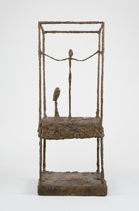 Alberto Giacometti, The Cage (first version), 1949–50. Bronze, 35 ⅝ × 14 ⅜ × 13 ⅜ inches (90.5 × 36.5 × 34 cm), edition of 8 © 2018 Alberto Giacometti Estate/Licensed by VAGA and ARS, New York