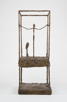 Alberto Giacometti, The Cage (first version), 1949–50 Bronze, 35 ⅝ × 14 ⅜ × 13 ⅜ inches (90.5 × 36.5 × 34 cm), edition of 8© 2018 Alberto Giacometti Estate/Licensed by VAGA and ARS, New York