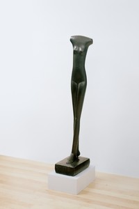 Alberto Giacometti, Femme qui marche II, 1932–36 (cast 1960). Bronze, height: 59 inches (149.9 cm), edition no. 3, Baltimore Museum of Art, Maryland © 2018 Alberto Giacometti Estate/Licensed by VAGA and ARS, New York
