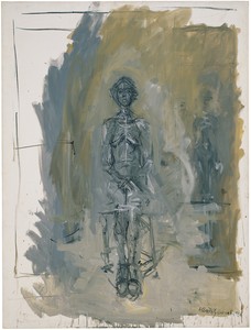 Alberto Giacometti, Annette assise, 1958. Oil on canvas, 45 ½ × 35 inches (115.6 × 88.9 cm), Detroit Institute of Arts © 2018 Alberto Giacometti Estate/Licensed by VAGA and ARS, New York