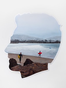 Alex Israel, Self-Portrait (Three Surfers), 2017. Acrylic and Bondo on fiberglass, 96 × 84 × 4 inches (243.8 × 213.4 × 10.2 cm), Hirshhorn Museum and Sculpture Garden, Washington, DC © Alex Israel