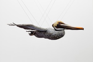 Alex Israel, Pelican, 2017. Acrylic on fiberglass, stainless steel, aluminum, and plastic, 15 × 80 × 46 ⅞ inches (37.9 × 203 × 119.1 cm), edition of 3 + 1 AP © Alex Israel