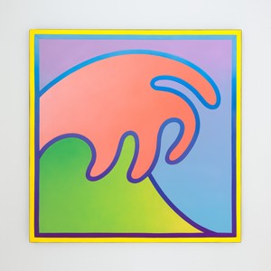 Alex Israel, Wave, 2018. Acrylic on fiberglass, 96 ½ × 96 ½ inches (245.1 × 245.1 cm), Art Gallery of Western Australia, Perth © Alex Israel