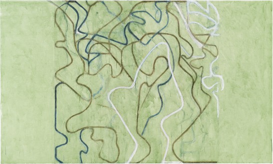 Brice Marden, Elevation, 2018–19 Oil on linen, 72 × 120 inches (182.9 × 304.8 cm)© 2023 Brice Marden/Artists Rights Society (ARS), New York. Photo: Rob McKeever