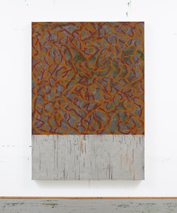 Brice Marden, Santorini 2, 2010–18. Oil on linen, 75 ⅛ × 53 ½ inches (190.8 × 135.9 cm) © 2018 Brice Marden/Artists Rights Society (ARS), New York