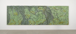 Brice Marden, Rocks, 2008/2017–21. Oil on linen, two joined panels, overall: 82 ¾ × 269 ¼ inches (210.2 × 683.9 cm) © 2023 Brice Marden/Artists Rights Society (ARS), New York. Photo: Rob McKeever
