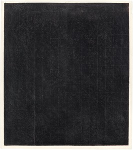 Brice Marden, Patent Leather Valentine, 1967. Wax and graphite over pastel on paper, 16 ½ × 14 ¾ inches (41.9 × 37.5 cm) © 2018 Brice Marden/Artists Rights Society (ARS), New York