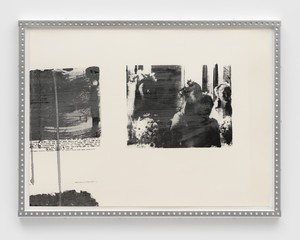 Cady Noland Untitled, 1990. Silkscreen on paper, in artist’s frame, 36 ¾ × 48 ⅝ × 1 ¼ inches (93.3 × 123.5 × 3.2 cm) © Cady Noland. Photo: Maris Hutchinson