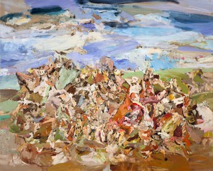 Cecily Brown, Foxglove, 2001. Oil on linen, 48 × 60 inches (121.9 × 152.4 cm) © Cecily Brown