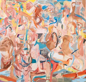 Cecily Brown, Combing the Hair (Côte d’Azur), 2013. Oil on linen, 109 × 113 inches (276.9 × 287 cm) © Cecily Brown. Photo: Rob McKeever