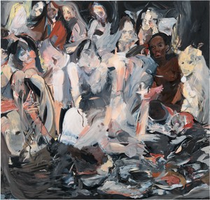 Cecily Brown, Untitled, 2012. Oil on linen, 89 × 85 inches (226.1 × 215.9 cm) © Cecily Brown