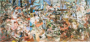 Cecily Brown, Girl Eating Birds, 2004. Oil on linen, 77 × 165 inches (195.6 × 419.1 cm) © Cecily Brown