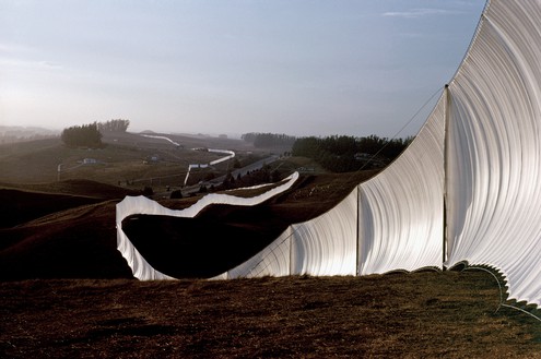 Christo and Jeanne-Claude, Running Fence, Sonoma and Marin Counties, California, 1972–76 California, 1976© 1976 Christo and Jeanne-Claude Foundation. Photo: Jeanne-Claude