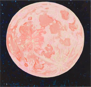 Cy Gavin, Untitled (Moon), 2022. Acrylic and vinyl on canvas, 78 ½ × 82 ½ inches (199.4 × 209.6 cm) © Cy Gavin. Photo: Rob McKeever