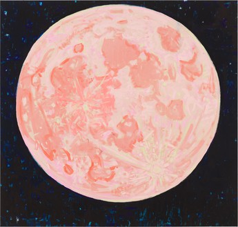 Cy Gavin, Untitled (Moon), 2022 Acrylic and vinyl on canvas, 78 ½ × 82 ½ inches (199.4 × 209.6 cm)© Cy Gavin. Photo: Rob McKeever