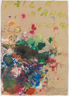 Cy Twombly, Untitled, 1990 Acrylic, wax crayon, and pencil on handmade paper, 30 ⅝ × 21 ⅝ inches (77.8 × 54.8 cm), Cy Twombly Foundation© Cy Twombly Foundation