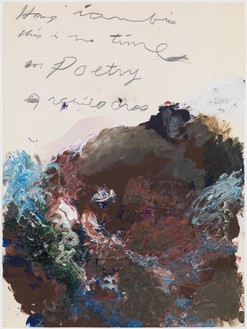 Cy Twombly, Untitled, 1989 Acrylic and pencil on paper, 30 × 22 ¼ inches (76 × 56.5 cm), Cy Twombly Foundation© Cy Twombly Foundation