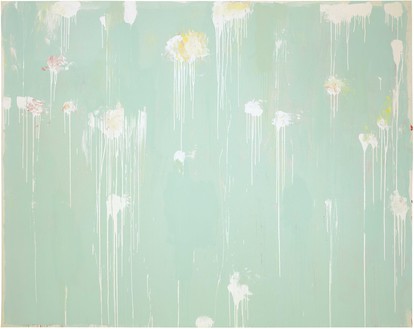 Cy Twombly, Untitled, 2003 Acrylic on canvas, 84 × 106 inches (213.4 × 269.2 cm)© Cy Twombly Foundation