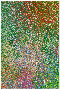 Damien Hirst, Veil of Unfolding Life, 2017. Oil on canvas, 108 × 72 inches (274.3 × 182.9 cm) © Damien Hirst and Science Ltd. All rights reserved, DACS 2018