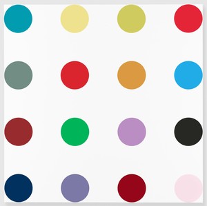 Damien Hirst, Isonicotinoyl Chloride, 2005. Household gloss on canvas, 84 × 84 inches (213.4 × 213.4 cm) © Damien Hirst and Science Ltd. All rights reserved, DACS 2018