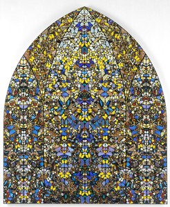 Damien Hirst, Aubade – Crown of Glory, 2006. Butterflies and household gloss on canvas, 115 ⅞ × 96 ⅛ inches (294.2 × 244.1 cm) © Damien Hirst and Science Ltd. All rights reserved, DACS 2018