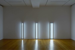 Dan Flavin, the nominal three (to William of Ockham), 1963. Daylight fluorescent light, Dimensions variable, edition of 3 © 2016 Stephen Flavin/Artists Rights Society (ARS), New York