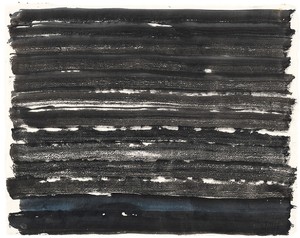 David Smith, ΔΣ 2/10/55, 1955. Egg ink on paper, 17 × 21 ⅜ inches (43.2 × 54.3 cm) © The Estate of David Smith/Licensed by VAGA, New York, photo by Rob McKeever