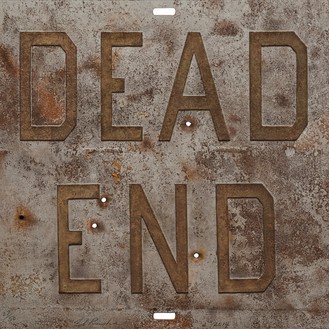 Ed Ruscha, Rusty Signs—Dead End 1, 2014 Mixografia print on handmade paper, 24 × 24 inches (61 × 61 cm), edition of 50© Ed Ruscha
