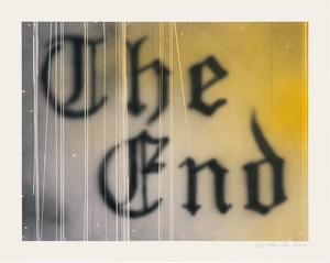 Ed Ruscha, The End #23, 2002. Acrylic and fiber-tip pen on paper, 24 × 30 inches (61 × 76.2 cm), Whitney Museum of American Art, New York © Ed Ruscha