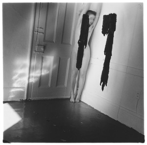 Francesca Woodman, Untitled, New York, 1979. Vintage gelatin silver print, image: 5 ⅞ × 5 ⅞ inches (14.9 × 14.9 cm), sheet: 10 × 8 inches (25.4 × 20.3 cm) © Woodman Family Foundation/Artists Rights Society (ARS), New York