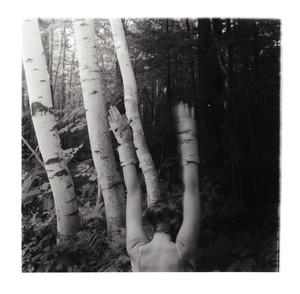 Francesca Woodman, Untitled, MacDowell Colony, Peterborough, New Hampshire, 1980. Vintage gelatin silver print, image: 3 ⅞ × 4 inches (9.8 × 10.2 cm), sheet: 10 × 8 inches (25.4 × 20.3 cm) © Woodman Family Foundation/Artists Rights Society (ARS), New York