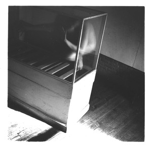 Francesca Woodman, Space², Providence, Rhode Island, 1976. Vintage gelatin silver print mounted on mat board, sheet: 5 × 5 ⅛ inches (12.7 × 13 cm), mat board: 13 ⅞ × 10 ¾ inches (35.2 × 27.3 cm) © Woodman Family Foundation/Artists Rights Society (ARS), New York