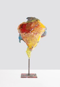 Franz West, Untitled, 2011. Papier-mâché, polystyrene, acrylic lacquer, and steel, 45 ¼ × 24 ¾ × 19 ⅝ inches (115 × 63 × 50 cm) © Archiv Franz West and © Estate Franz West