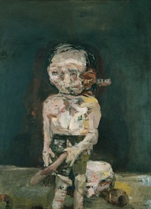 Georg Baselitz, Die große Nacht im Eimer (The Big Night Down the Drain), 1962–63. Oil on canvas, 98 ½ × 70 ⅞ inches (250 × 180 cm), Museum Ludwig, Cologne © Georg Baselitz