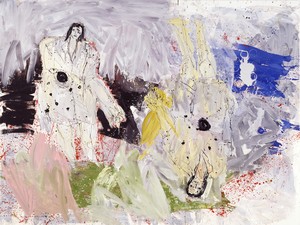 Georg Baselitz, Franz Pforr Ganz Groß (Remix) (Franz Pforr Very Big [Remix]), 2006. Oil on canvas, 118 ⅛ × 157 ½ inches (300 × 400 cm) © Georg Baselitz