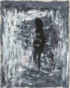 Georg Baselitz, Birnbaum II (Pear Tree II), 1980. Oil, egg tempera, and asphalt on canvas, 98 ½ × 78 ¾ inches (250 × 200 cm) © Georg Baselitz