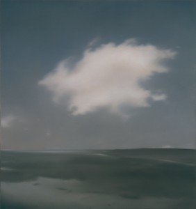 Gerhard Richter, Landschaft mit Wolke (Landscape with Cloud), 1969. Oil on canvas, 35 ⅞ × 33 ⅞ inches (91 × 86 cm) © Gerhard Richter