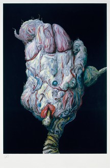 Glenn Brown, Some Velvet Morning When I’m Straight I'm Going to Open Up Your Gates, 2007 Oil on panel, 87 ⅜ × 58 ⅜ inches (222 × 148 cm)© Glenn Brown