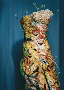 Glenn Brown, Christina of Denmark, 2008. Oil on panel, 65 × 46 ⅞ inches (165 × 119 cm) © Glenn Brown
