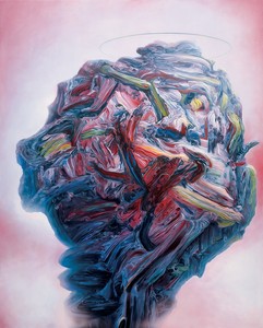 Glenn Brown, Dirty, 2003. Oil on panel, 41 ¼ × 32 ¾ inches (105 × 83 cm) © Glenn Brown