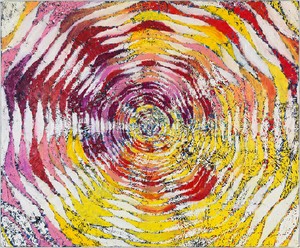 Harmony Korine, Grugged Circle, 2015. Oil on canvas, 84 × 102 inches (213.4 × 259.1 cm) Photo by Rob McKeever