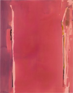 Helen Frankenthaler, Sentry, 1976. Acrylic on canvas, 114 × 90 inches (289.6 × 228.6 cm) © 2018 Helen Frankenthaler Foundation, Inc./Artists Rights Society (ARS), New York