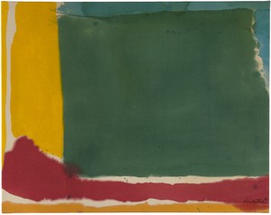 Helen Frankenthaler, Square Field, 1966. Acrylic on canvas, 22 × 28 inches (55.9 × 71.1 cm) © 2018 Helen Frankenthaler Foundation, Inc./Artists Rights Society (ARS), New York. Photo: Tim Pyle