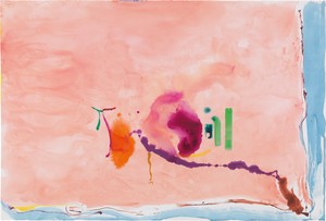 Helen Frankenthaler, Flirt, 1995. Acrylic on paper, 60 ½ × 89 ½ inches (153.7 × 227.3 cm) © 2018 Helen Frankenthaler Foundation, Inc./Artists Rights Society (ARS), New York