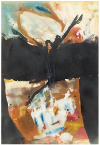 Helen Frankenthaler, Trojan Gates, 1955. Oil and enamel on sized, primed canvas, 72 × 48 ⅞ inches (182.9 × 124.1 cm), Museum of Modern Art, New York © 2018 Helen Frankenthaler Foundation, Inc./Artists Rights Society (ARS), New York