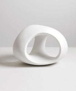 Henry Moore, Three Way Ring, 1966. Porcelain, 9 11/16 × 13 ⅜ × 11 ⅜ inches (24.6 × 34 × 29 cm), edition of 6 Reproduced by permission of The Henry Moore Foundation, photo by Mike Bruce