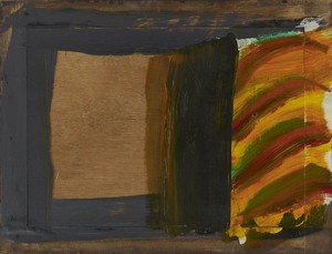 Howard Hodgkin, An Open Door, 2008–11. Oil on wood, 18 × 23 ¾ inches (45.7 × 60.3 cm) © Howard Hodgkin